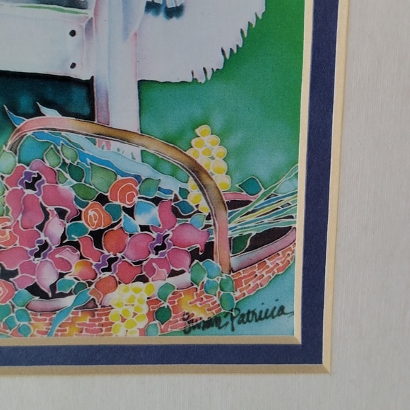 Susan Patricia 1995 art print Sitting Pretty Adirondack Chair matted unframed - Picture 6 of 10